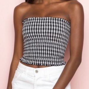 Brandy melville checkered tube top
